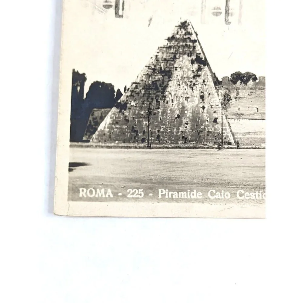 Vintage Postcard Rome Italy Pyramid‎ of Caius Cestius Europe Piramide Cestia